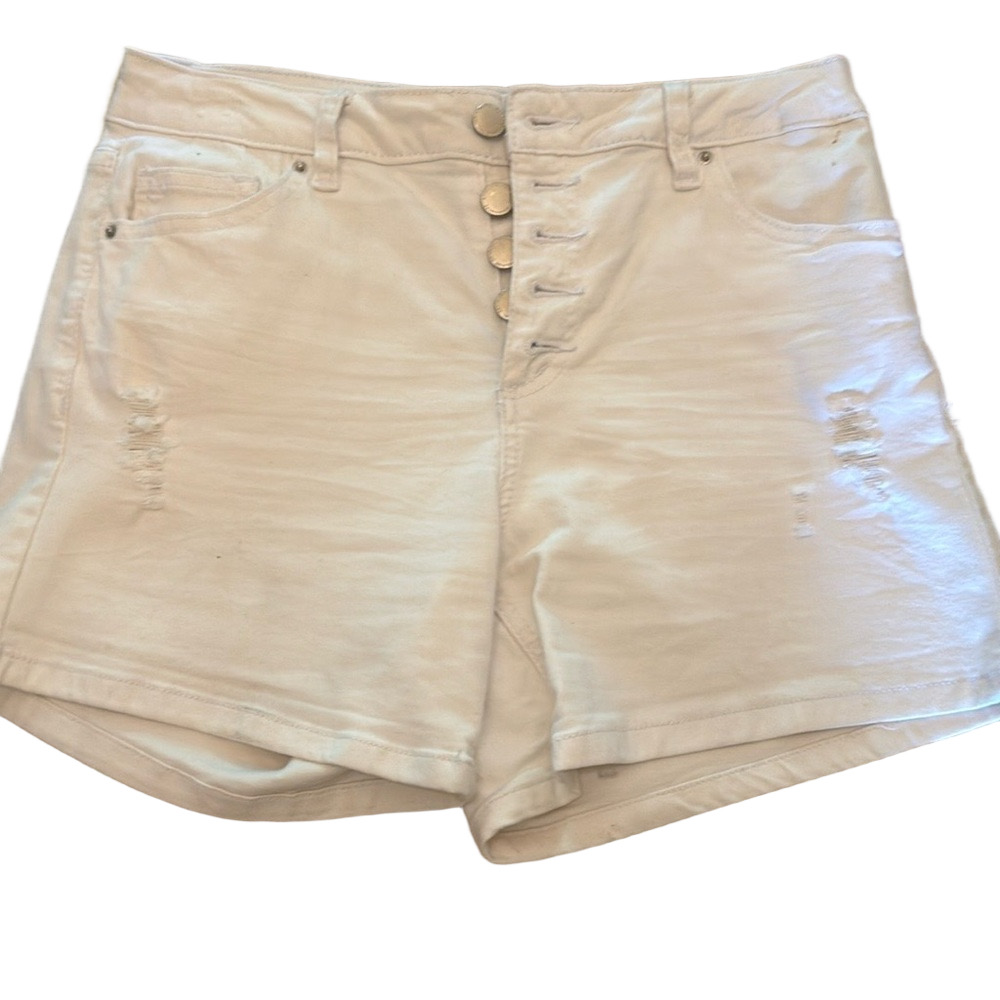 Angel Kiss White High Waist Shorts